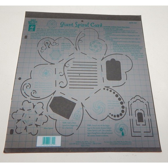 Hot Off The Press Giant Card Stencil Cut-Out Star Spiral Flower Lot of 4 - Picture 7 of 8